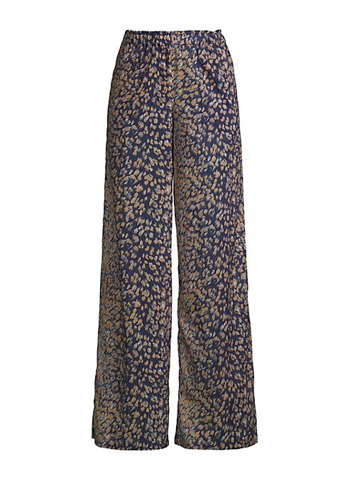 Abstract Print Wide Pants