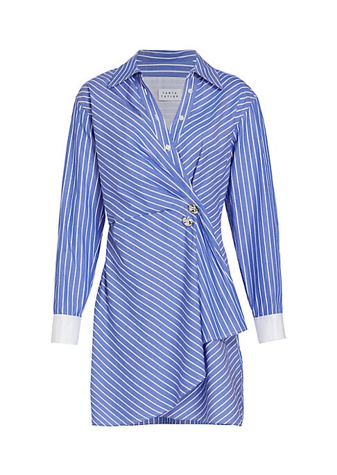 Chic Striped Wrap Dress