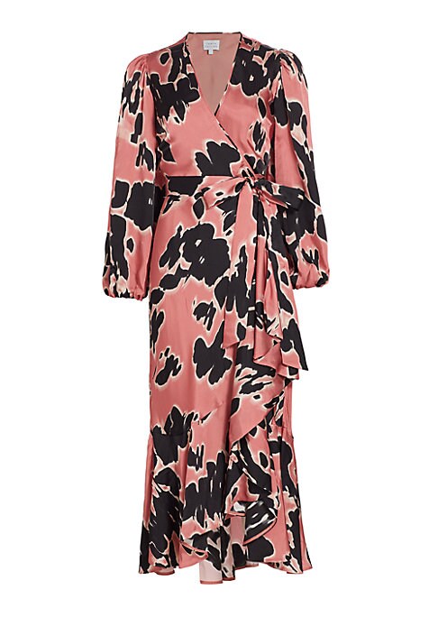 Satin Wrap Dress Delight