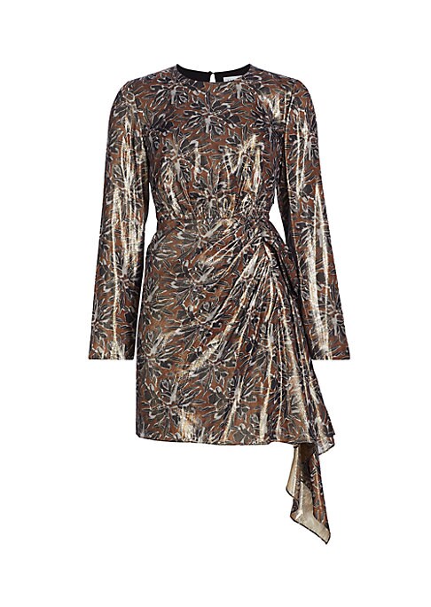 Metallic Floral Minidress