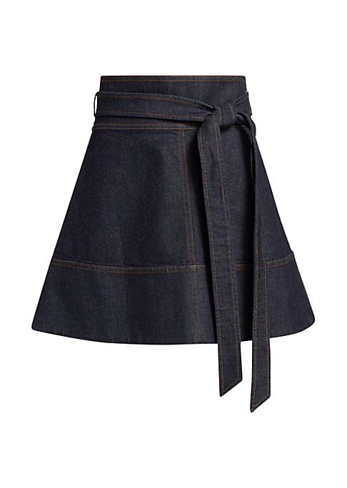 Flared Denim Mini Skirt