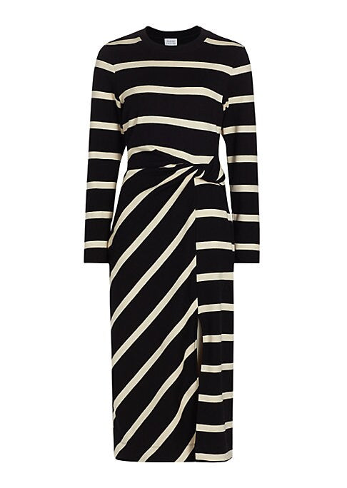 Twist & Stripe Midi Dress