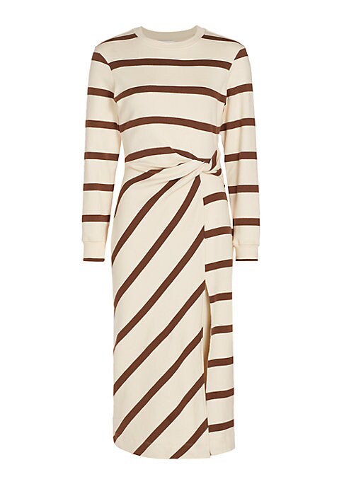 Striped Twist Midi Dress