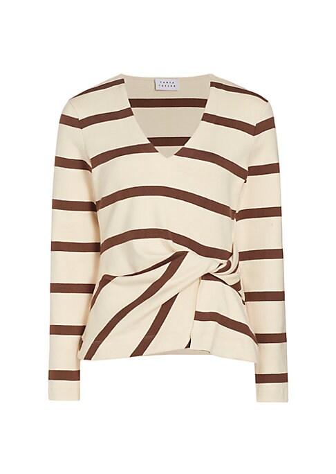 Twisted Stripe V-Neck Top