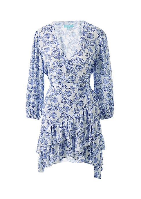 Floral Tiered Wrap Dress