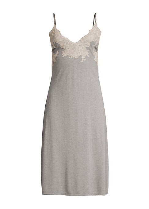 Lace-Trimmed Jersey Nightgown