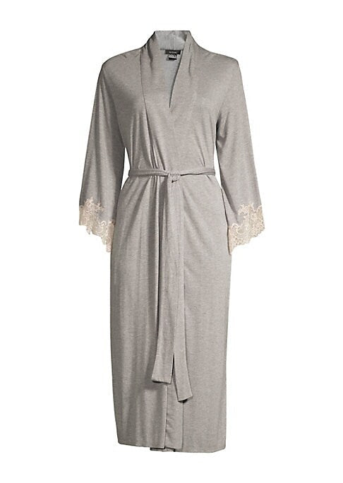 Elegant Lace Jersey Robe