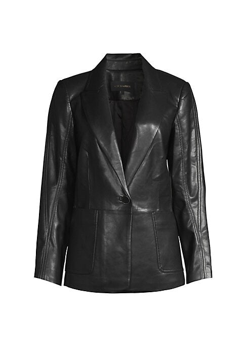 Chic Faux Leather Blazer