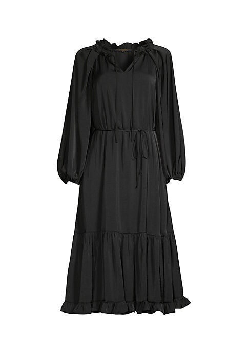Ruffled Balloon Sleeve Dress