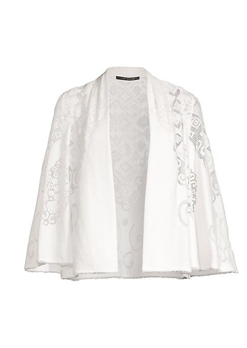 Lace Back Draped Jacket