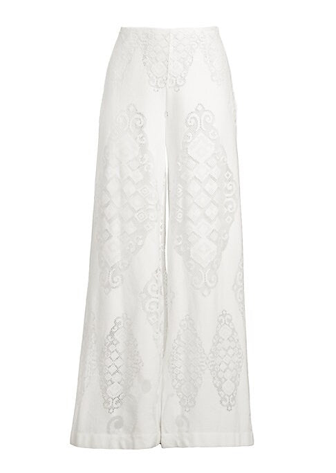 Lace Garden Flare Trousers