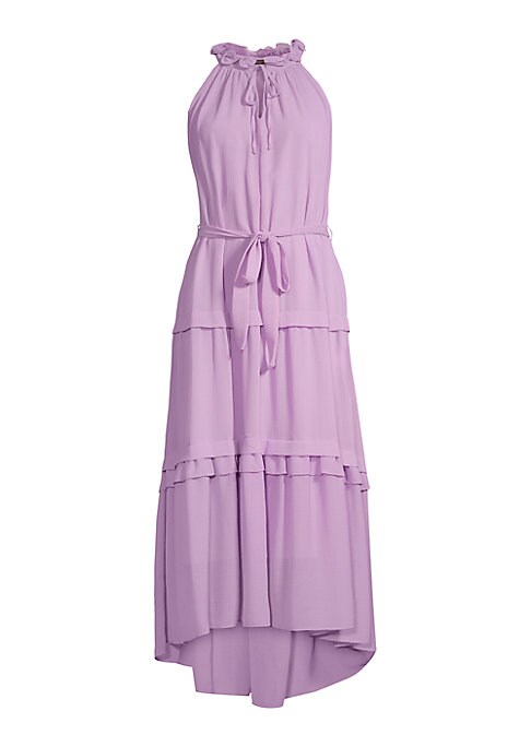 Crinkle Ruffle Midi Dress