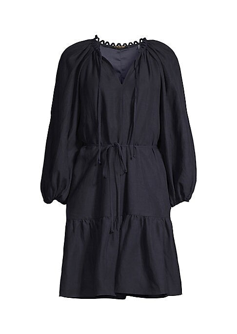 Chic Balloon-Sleeve Mini Dress