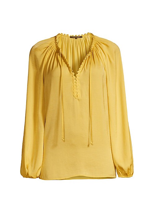 Elegant Satin V-Neck Blouse