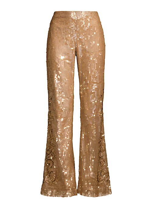 Glam Sequin Wide Pants