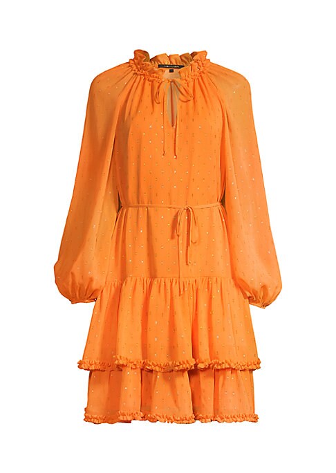 Metallic Ruffle Dress