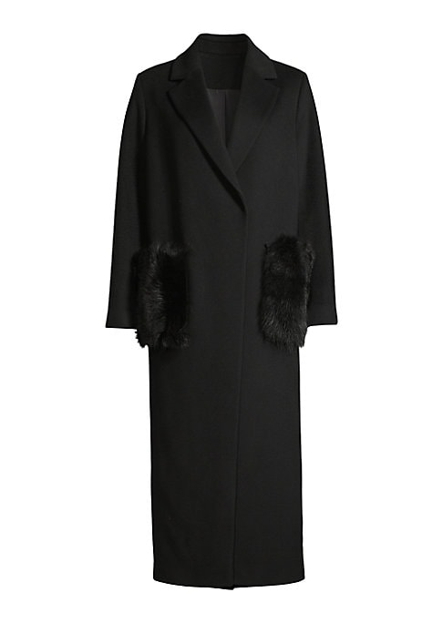 Faux-Fur Wrap Coat