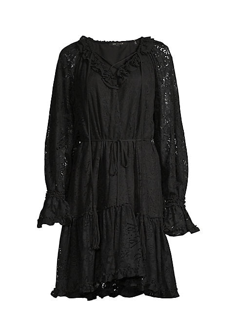 Floral Lace Bell-Sleeve Dress