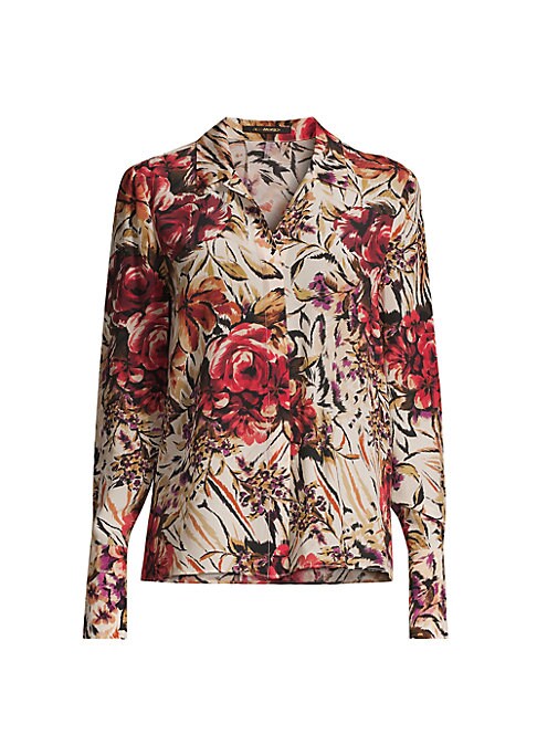 Floral Silk Elegance Blouse