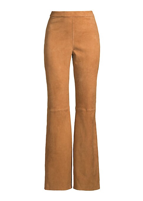 Chic Flare Suede Trousers