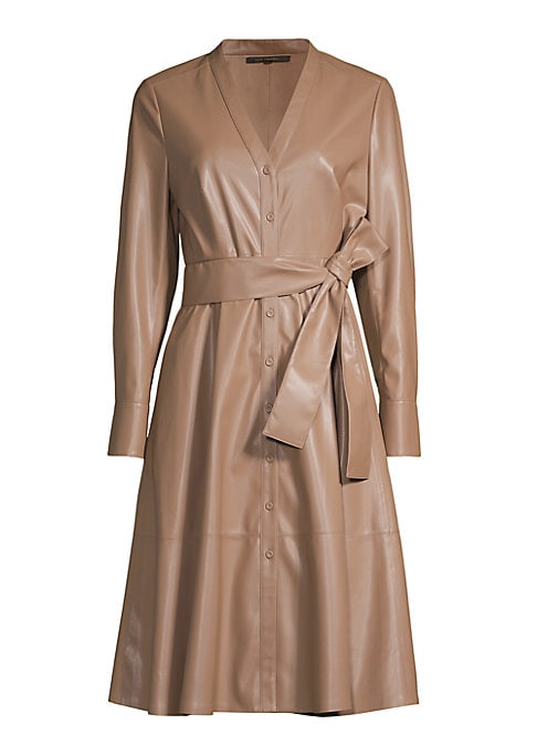 Chic Leather Shift Dress