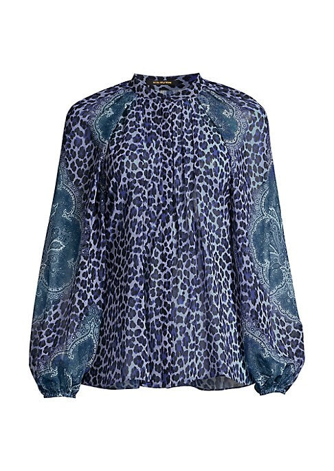 Whimsical Print Chiffon Top