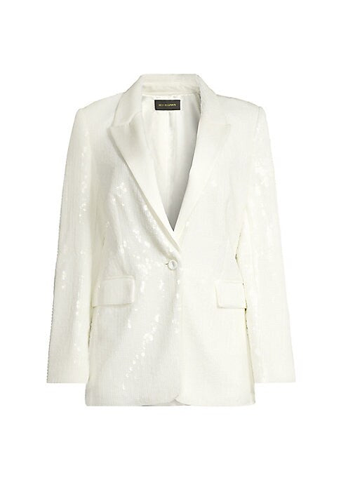 Gleaming Satin Lapel Jacket