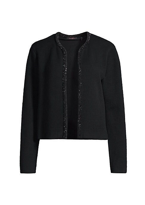 Glimmering Wool-Blend Cardigan