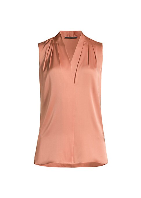 Draped Silk Wrap Blouse