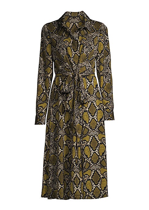 Snakeskin Chic Shirtdress