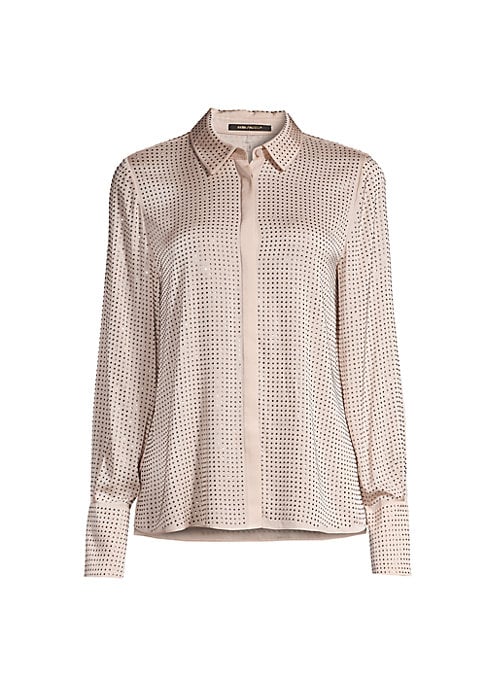 Rhinestone Silk Blouse