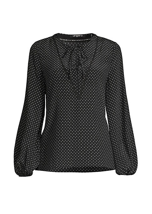 Polka Dot Silk Top