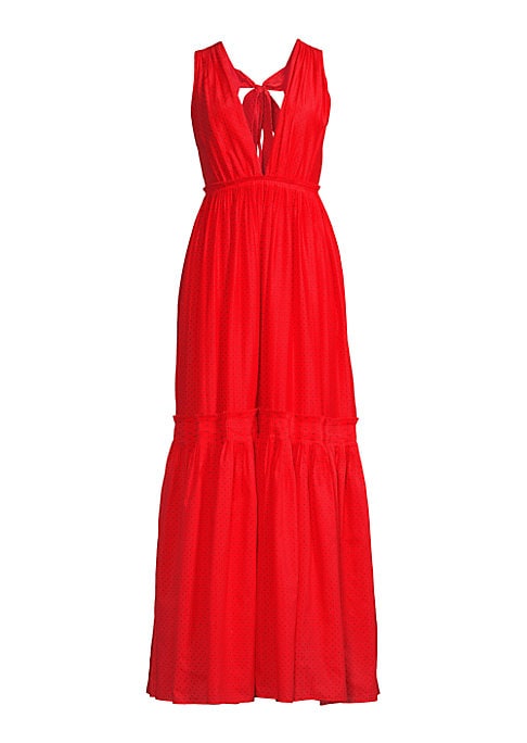 Whimsical Bow-Back Maxi Dress