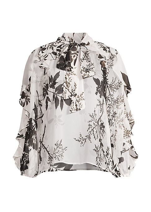 Silk Ruffle Elegance Blouse