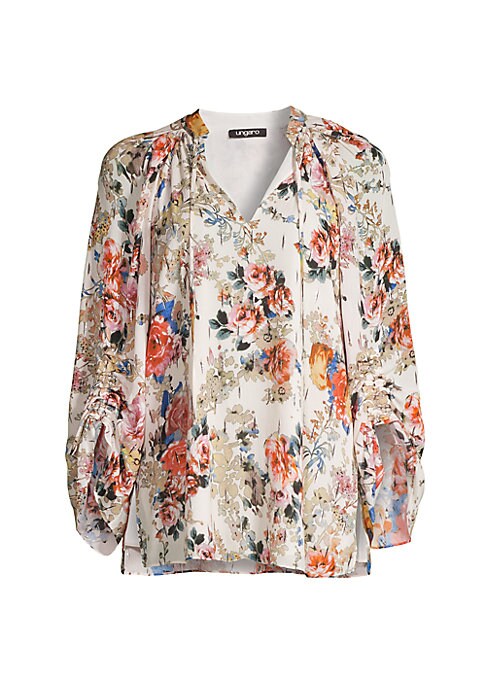Floral Tie-Neck Top