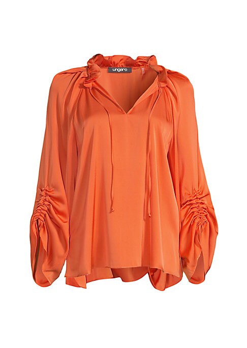 Ruffled Silk Blouse