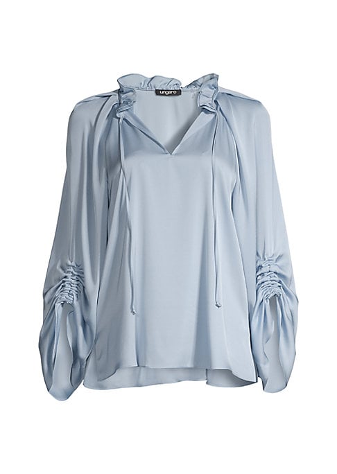 Ruffled Silk Blouse