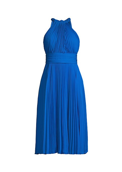 Chic Pleated Halter Dress