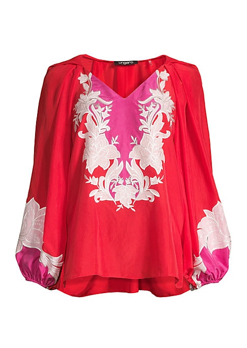 Floral Silk Elegance Blouse