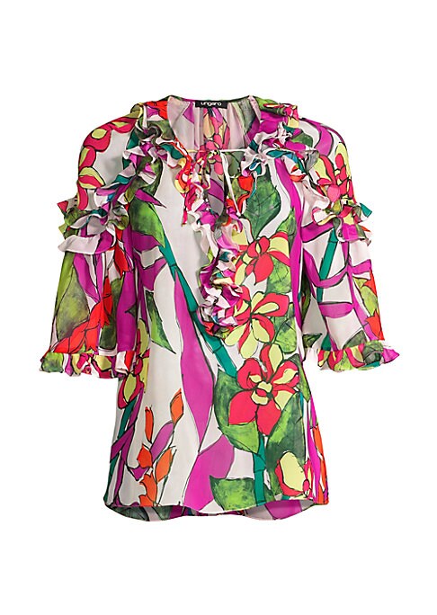 Floral Ruffle Blouse