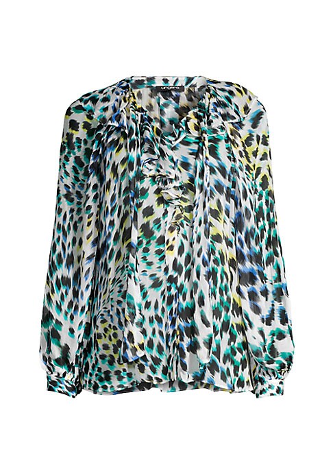 Leopard Ruffle Blouse