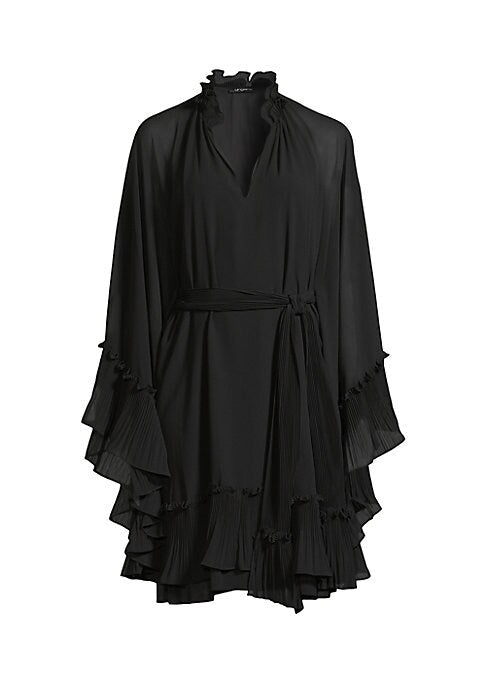 Ruffled Chiffon Caftan Dress