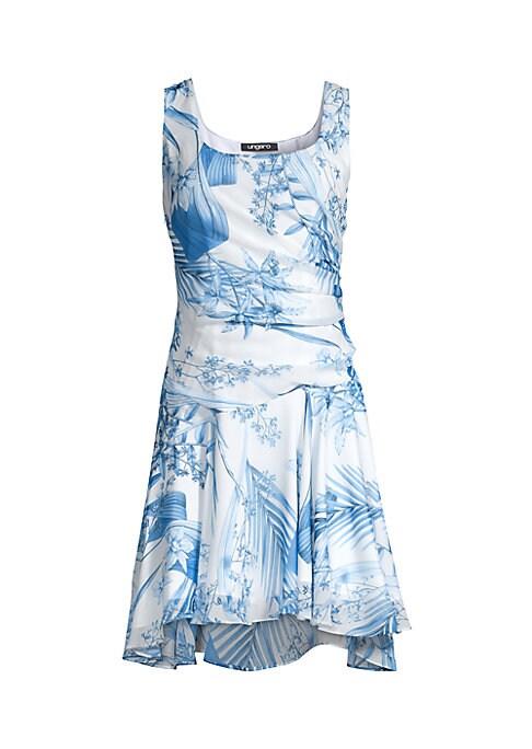 Botanical Draped Dress