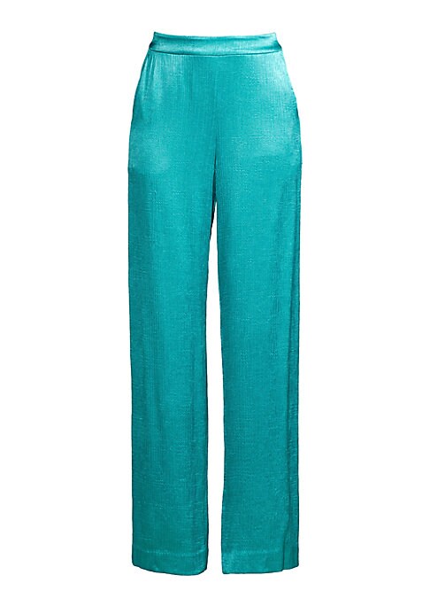 Shiny Crinkle Waist Pants