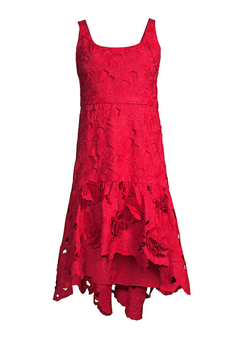 Floral High-Low Cotton Dress
