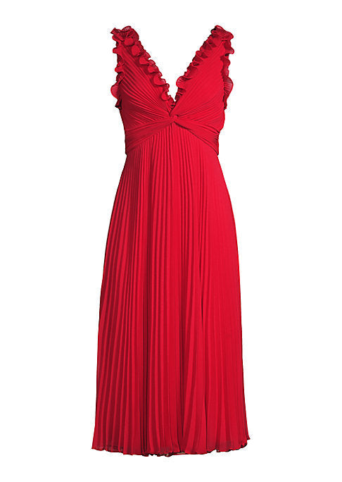 Chic Pleated A-Line Dress