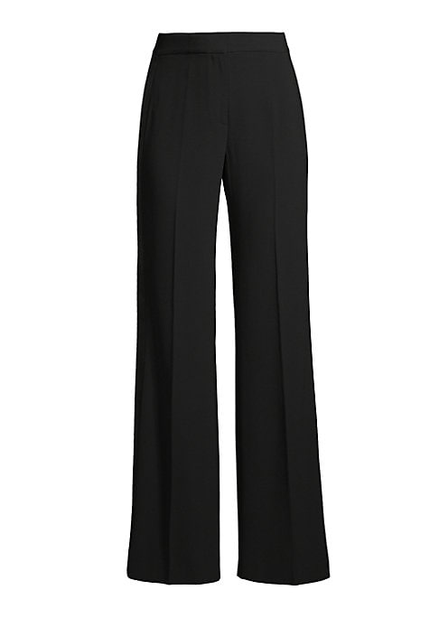 Satin-Crepe Straight Pants