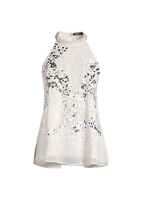 Sequined Chic Halter Top