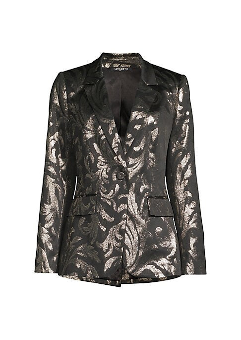 Shimmering Jacquard Blazer