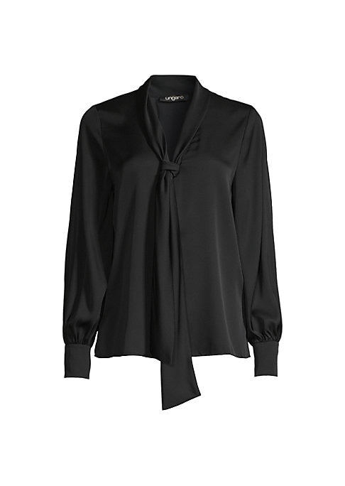 Silk Tie Neck Blouse